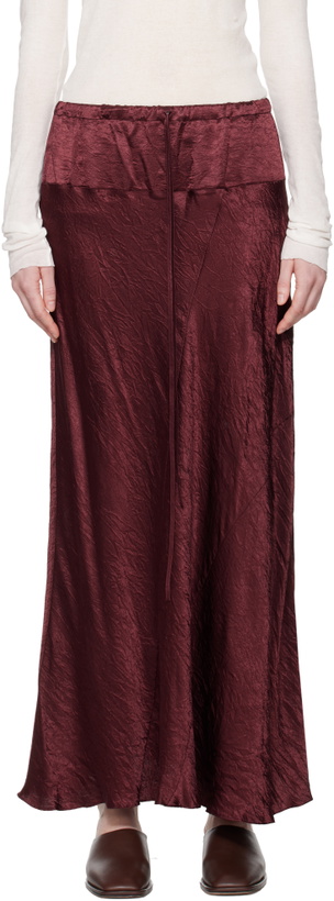 Photo: Lauren Manoogian Burgundy New Luster Maxi Skirt