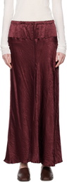 Lauren Manoogian Burgundy New Luster Maxi Skirt