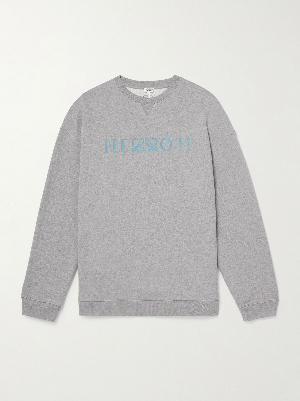 LOEWE - Logo-Print Cotton-Jersey Sweatshirt - Gray