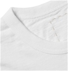 visvim - Velvet-Panelled Cotton-Jersey T-Shirt - White