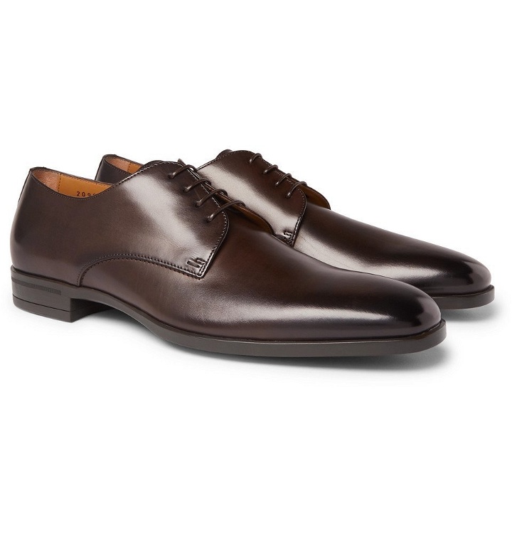 Photo: Hugo Boss - Kensington Leather Derby Shoes - Men - Dark brown