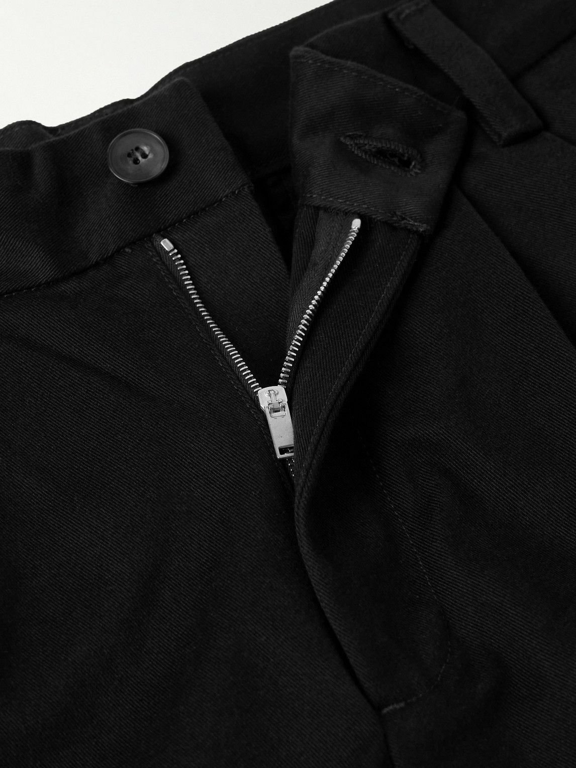 AGOLDE - Slater Straight-Leg Pleated Cotton-Twill Trousers - Black