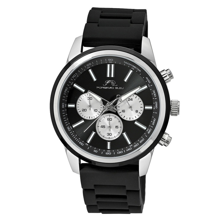 Photo: Porsamo Bleu Logan Chronograph Quartz Black Dial Mens Watch 1451DLOR