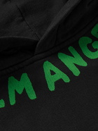 Palm Angels - Logo-Print Cotton-Jersey Hoodie - Black