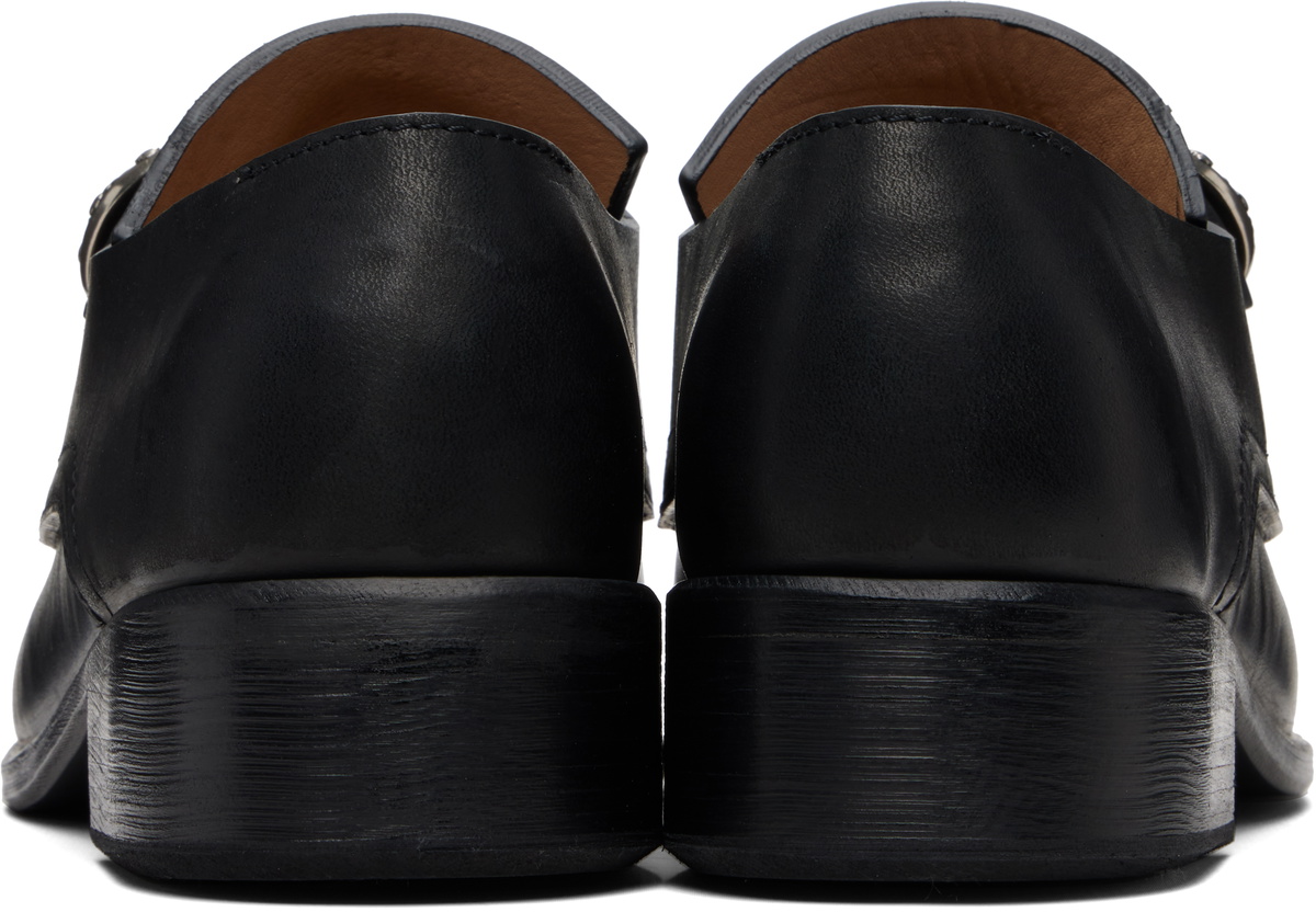 Enfants Riches Déprimés Black Leather Pope Loafers
