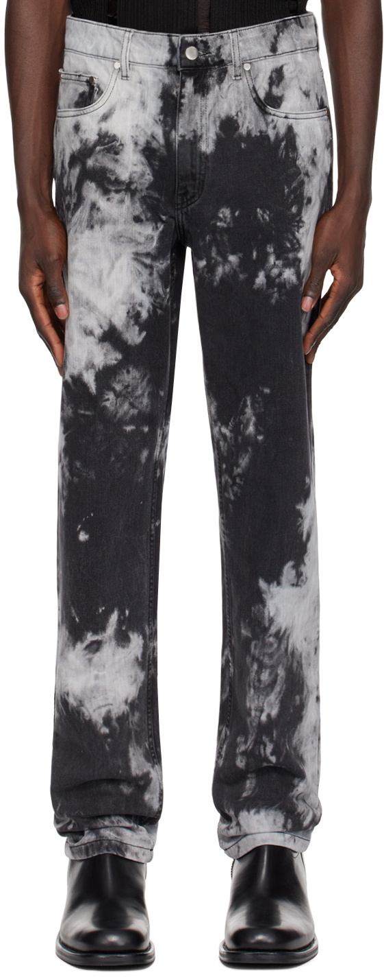 LGN Louis Gabriel Nouchi Black Tie-Dye Jeans
