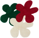 Rashelle Campbell SSENSE Exclusive Green & Red 3some Flub Rug