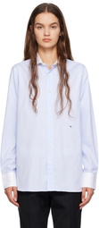 HommeGirls Blue Classic Contrast Collar Shirt