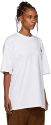 drew house SSENSE Exclusive White Stacked Logos T-Shirt