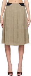 Miaou Beige Albra Midi Skirt