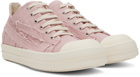 Rick Owens DRKSHDW Pink Slashed Sneakers