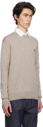 Maison Kitsuné Beige Fox Head Sweater