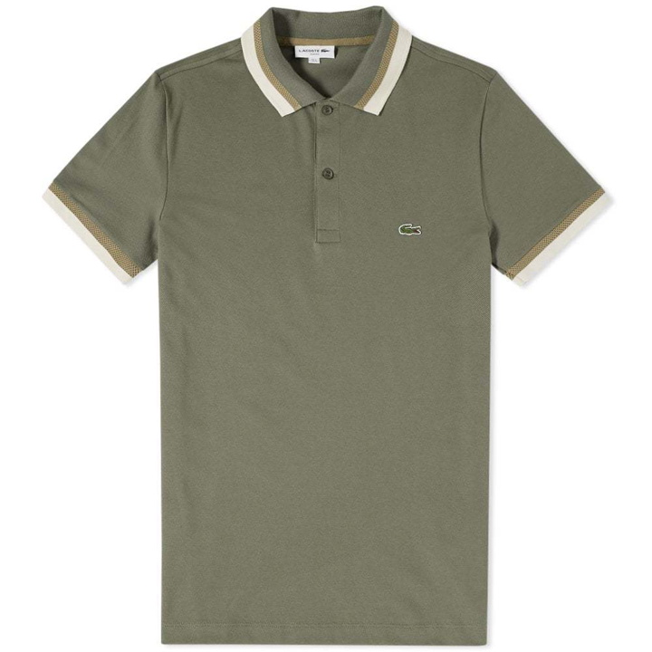 Photo: Lacoste Tipped Polo Green