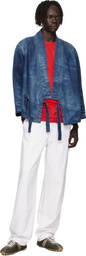 Kenzo Navy Kenzo Paris Kimino Denim Jacket