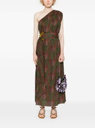 Maison La Plage Green Ravello One-Shoulder Dress