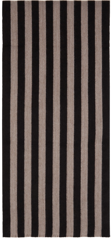Photo: Paul Smith Black and Gray Striped Scarf