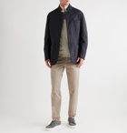 Brunello Cucinelli - Reversible Cashmere and Silk-Blend Bomber Jacket - Blue