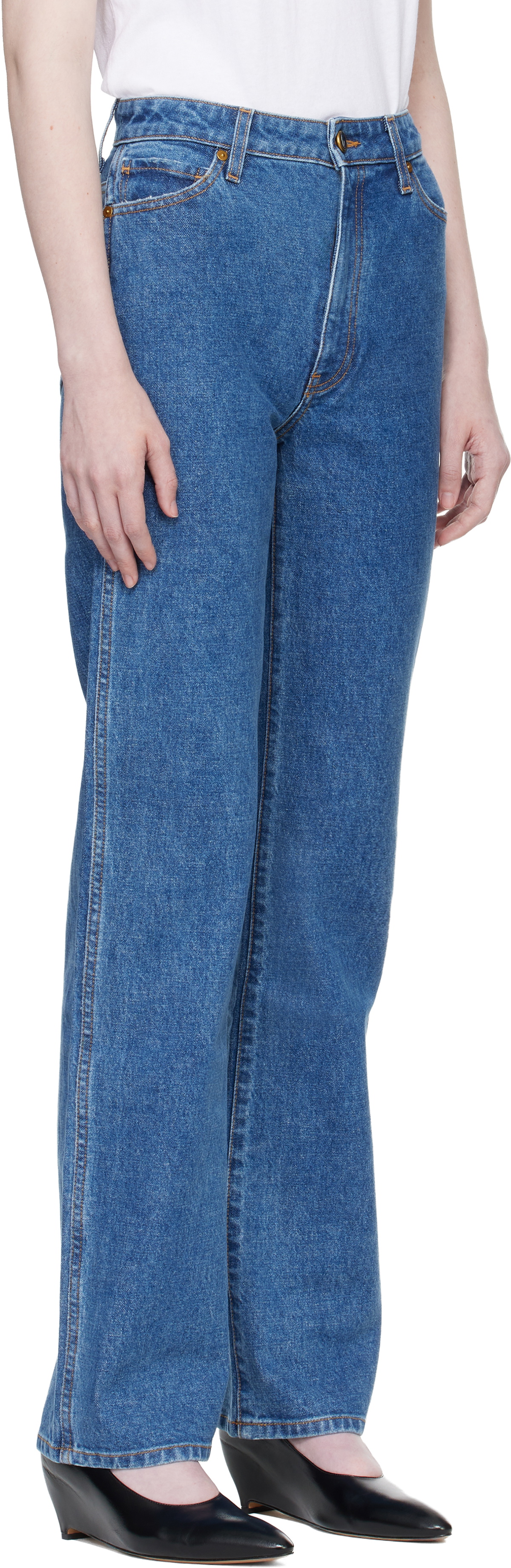KHAITE Blue Danielle Stretch Jeans