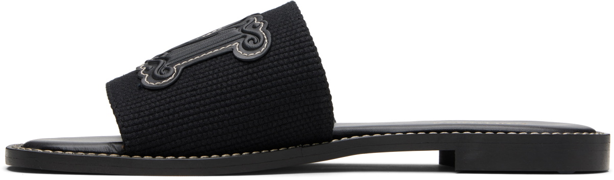 Max Mara Black Gene Sandals