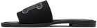 Max Mara Black Gene Sandals