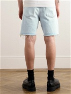 Givenchy - Straight-Leg Distressed Denim Bermuda Shorts - Blue