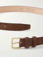 Mr P. - 3cm Suede Belt - Brown
