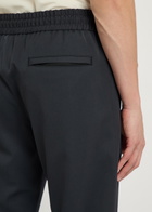 Dolce & Gabbana Drawstring Straight-leg Stretch-wool Trousers Black
