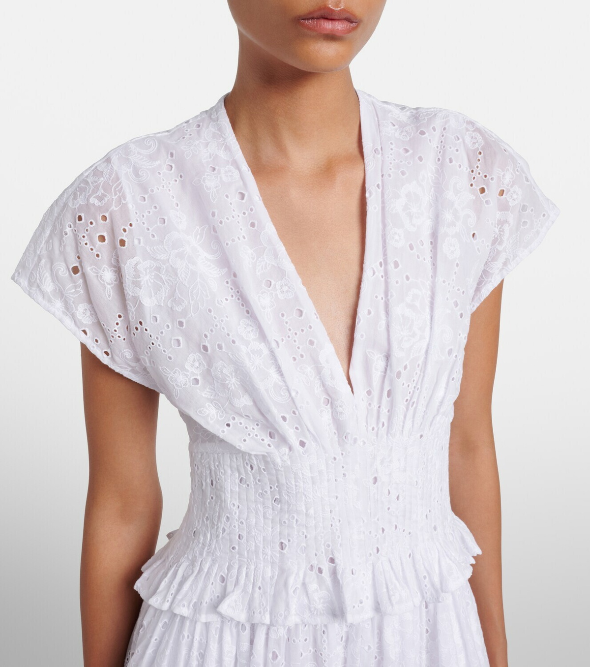 Tory Burch Broderie anglaise cotton midi dress