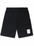 Norse Projects - Vanya Straight-Leg Logo-Appliquéd Organic Cotton-Jersey Shorts - Black