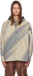 JiyongKim Blue Sun-Bleached Denim Shirt
