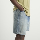 Rhude Men's Boxy Traxedo Denim Shorts in Isla Indigo