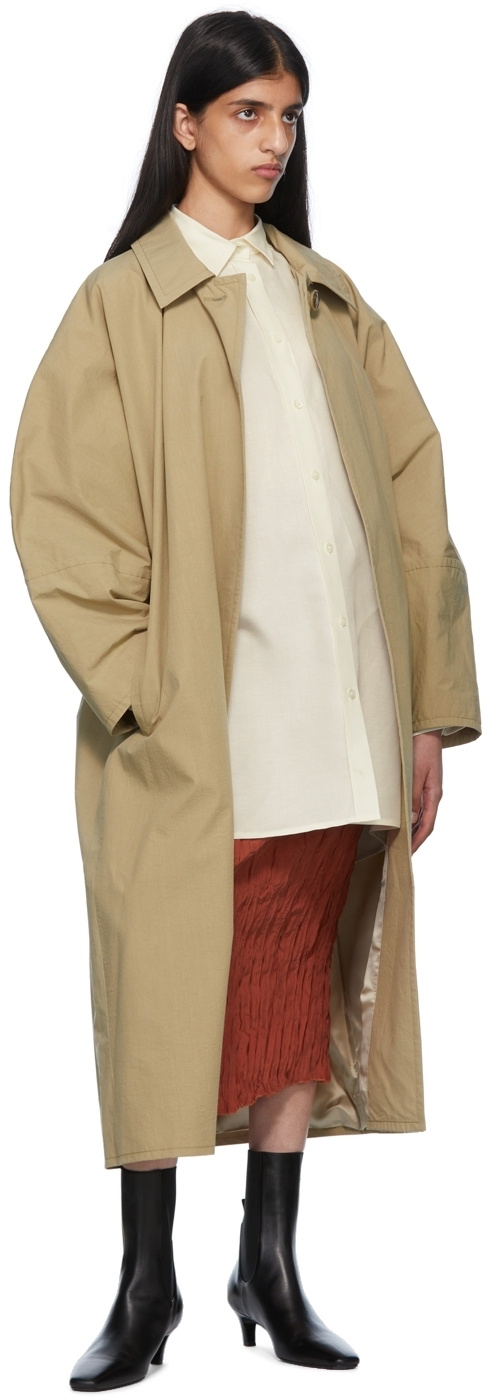 TOTEME Beige Open Front Trench Coat