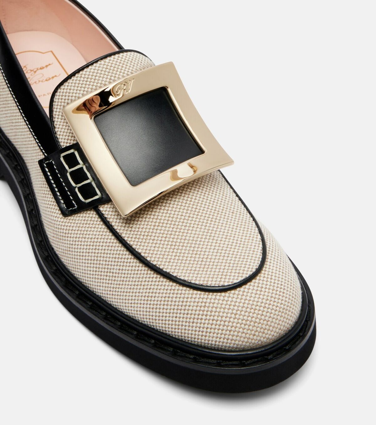 Roger Vivier Viv' Rangers leather-trimmed loafers