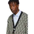 Gucci Brown G Rhombus V-Neck Sweater