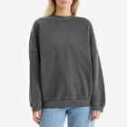 Joah Brown Women's Oversized Crew Sweatshirt in Washed Black