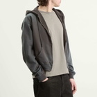 Auralee Men's Zip Up Pima Hoody in Ink Black