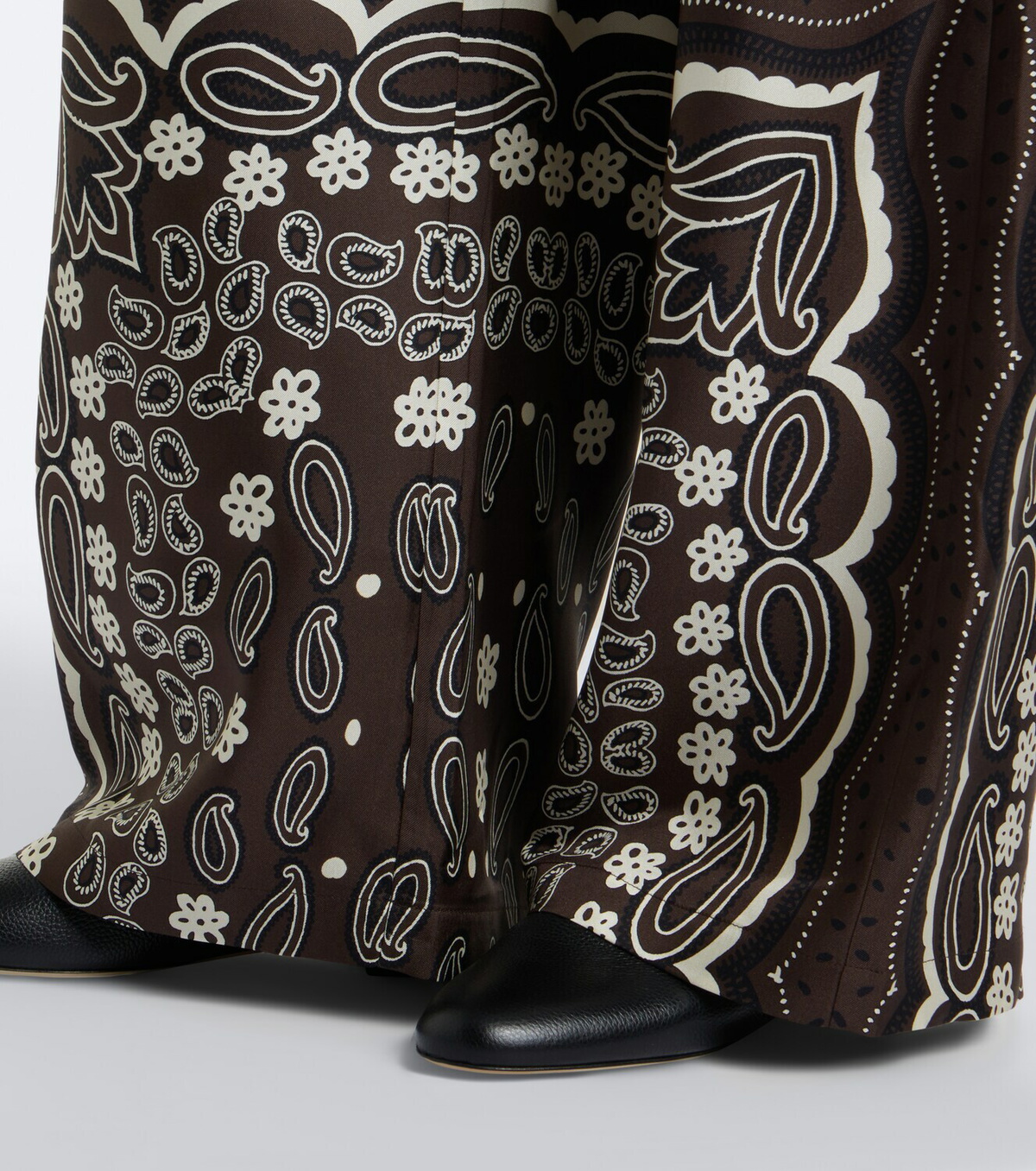 Nili Lotan Morgan printed silk twill wide-leg pants