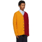 Loewe Orange and Red Oversized Wool Cardigan