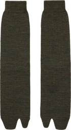 Maison Margiela Green Bootleg Tabi Socks
