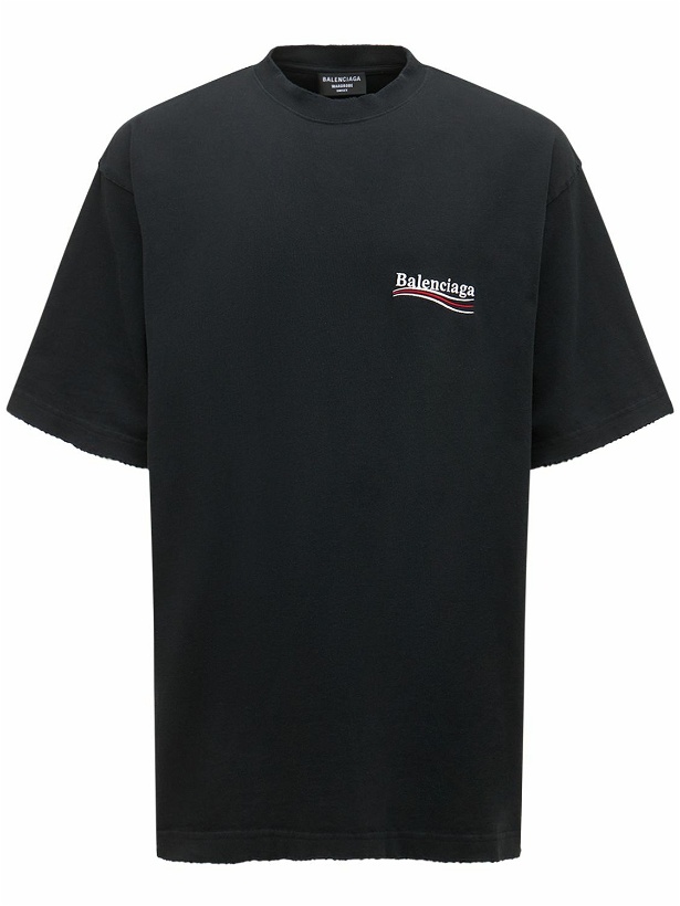 Photo: BALENCIAGA - Logo Cotton T-shirt