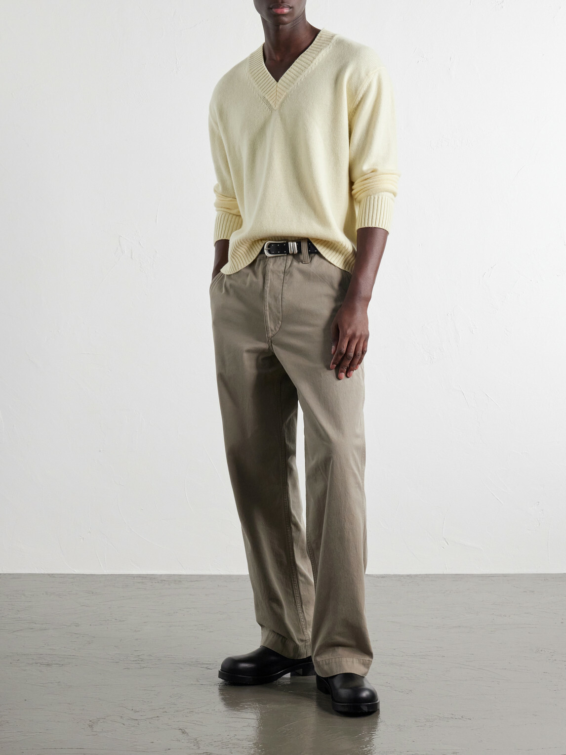 SECOND / LAYER - Vexed Wool and Cashmere-Blend Sweater - Yellow