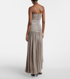 Christopher Esber Ruched asymmetric midi dress