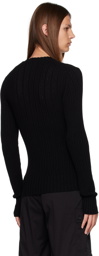 Dolce & Gabbana Black Ribbed Sweater