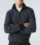 Agnona Cashmere, wool, and silk half-zip sweater