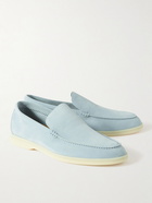 Loro Piana - Summer Walk Suede Loafers - Blue