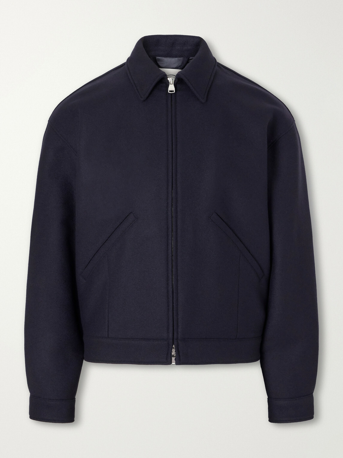 Valstar - Brushed Virgin Wool-Twill Bomber Jacket - Blue
