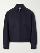 Valstar - Brushed Virgin Wool-Twill Bomber Jacket - Blue