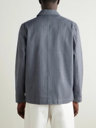 Frescobol Carioca - Belford Herringbone Cotton and Cashmere-Blend Jacket - Blue