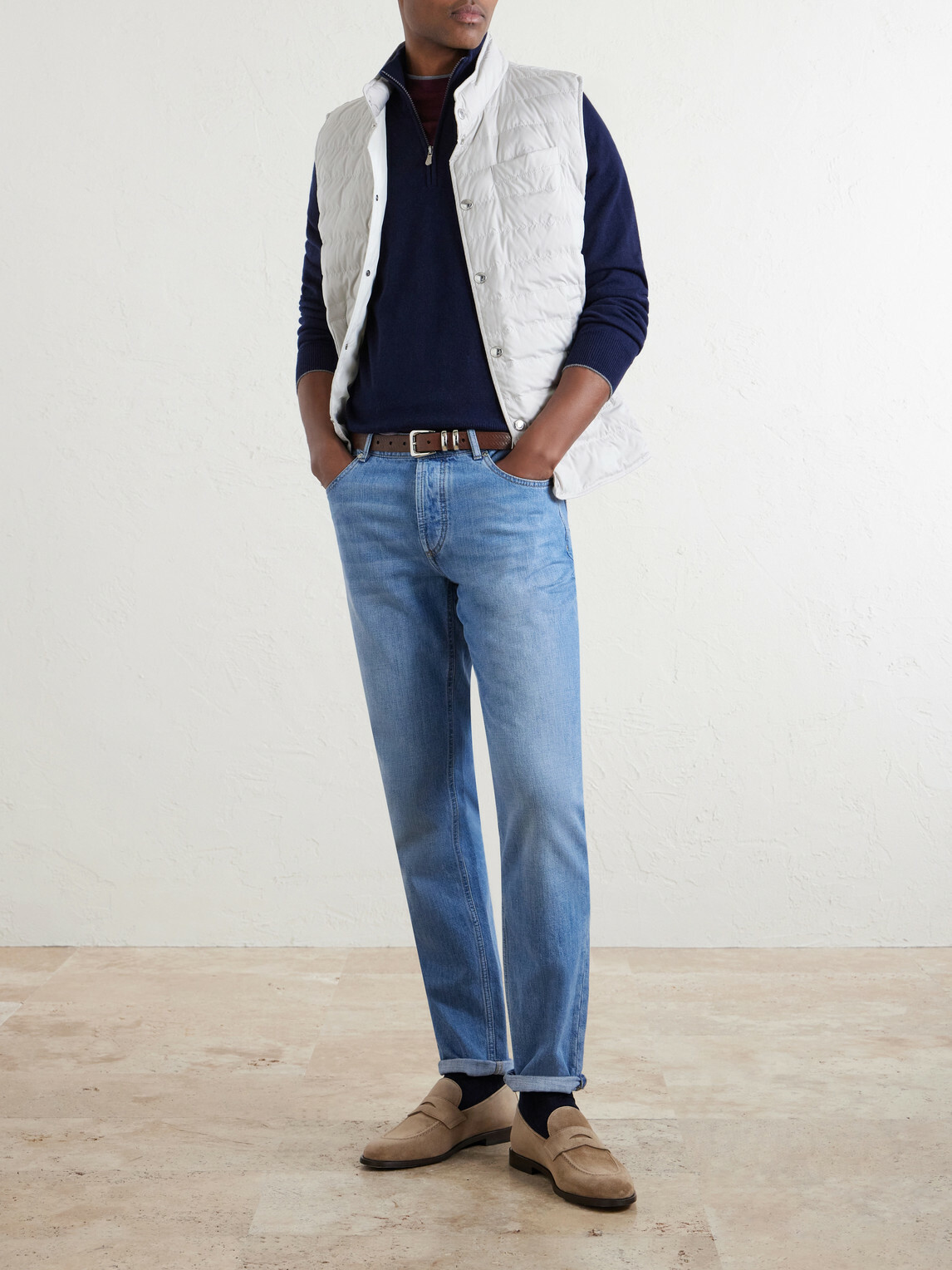 Brunello Cucinelli - Quilted Shell Down Gilet - Neutrals