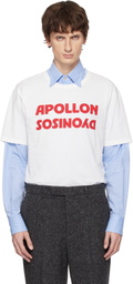 Valentino White Cotton 'Apollon Dyonisos' T-shirt